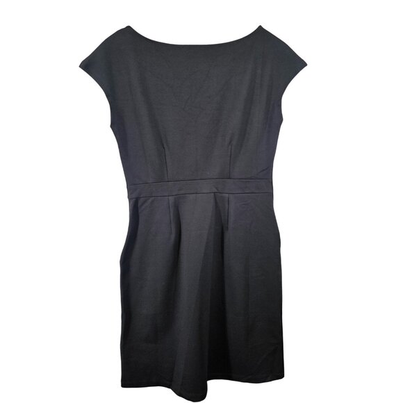 Quince Ultra-Stretch Ponte Cap Sleeve Dress Black Medium NWT - Picture 4 of 10